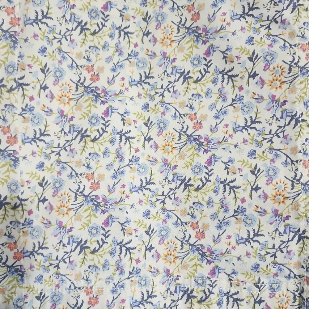 J.Jill skirt 6p live-in Chino floral cotton blend Cottagecore Country